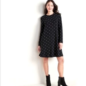 Old Navy Black Polka Dot Swing Dress (XXL)